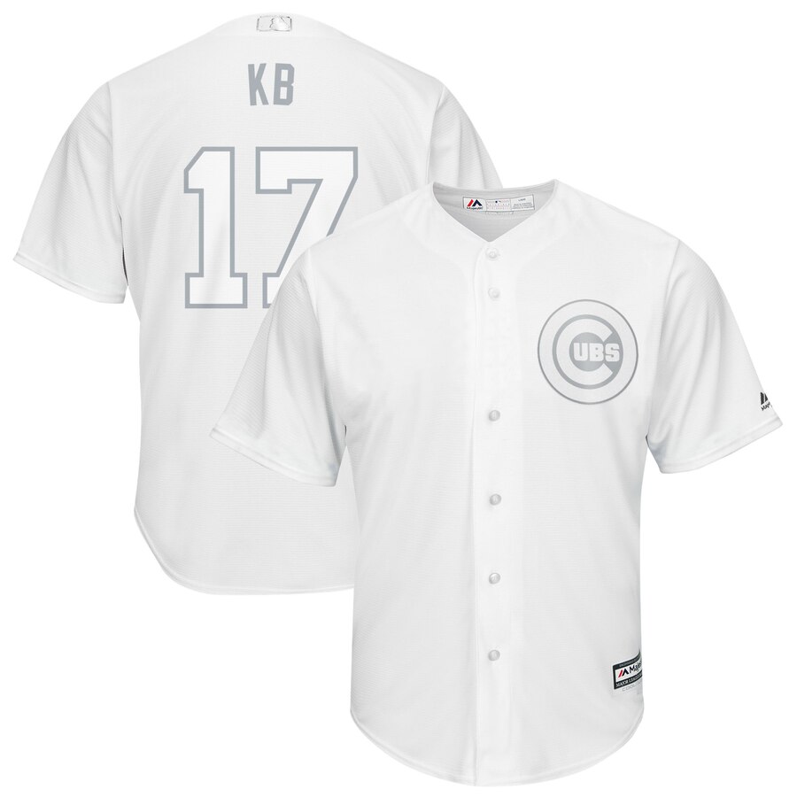 Men Chicago Cubs #17 Kb white MLB Jerseys